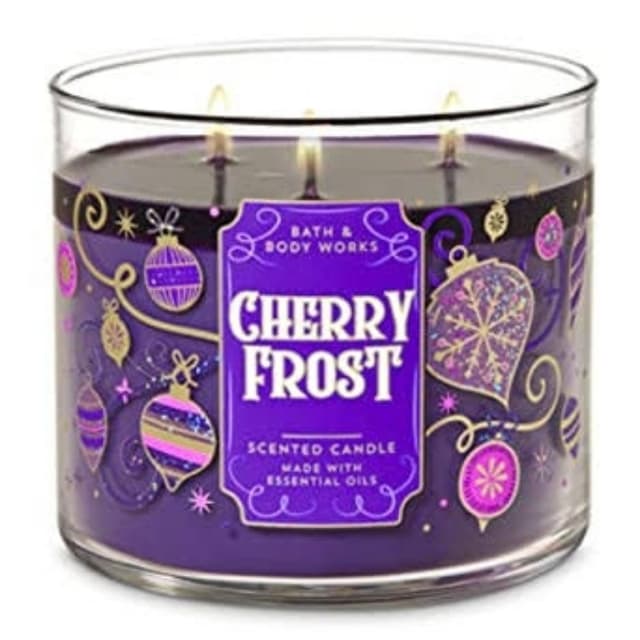 BATH AND BODY WORKS Cherry Frost 3 wick Candle